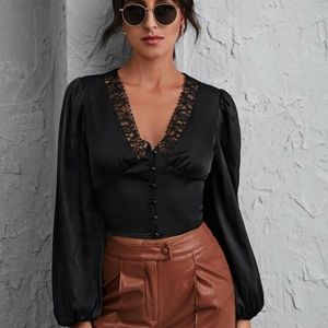 Sexy Satin Blouse